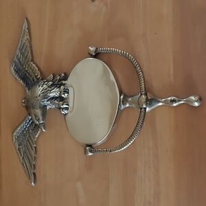 VINTAGE Brass Eagle Engravable Door Knocker